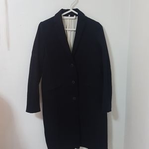 Muji Navy Wool Coat Small